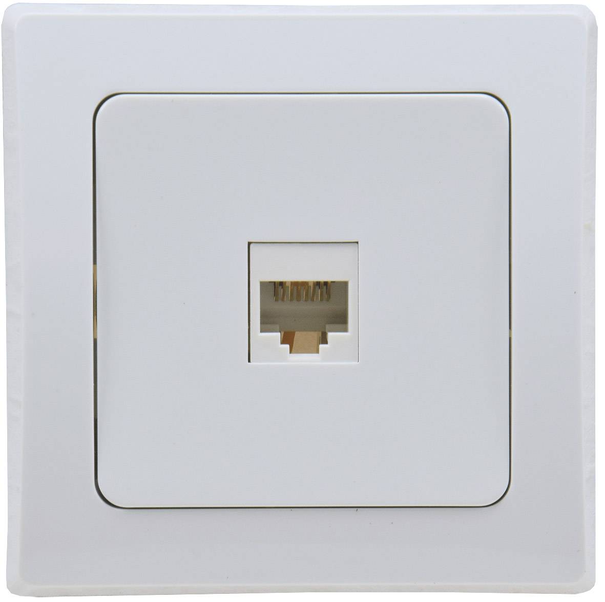 ChiliTec DELPHI RJ45 Dose für ISDN & Cat.5 inkl. Rahmen, UP, weiß