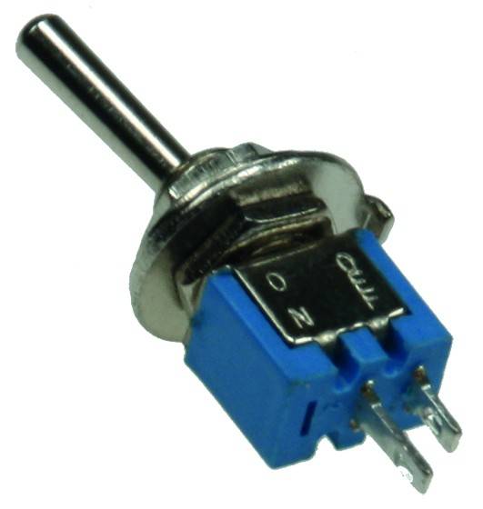 ChiliTec Miniatur Kippschalter 1x EIN/AUS 12V/3A, Lötösen, 2-Pin, Gewinde Ø 6mm