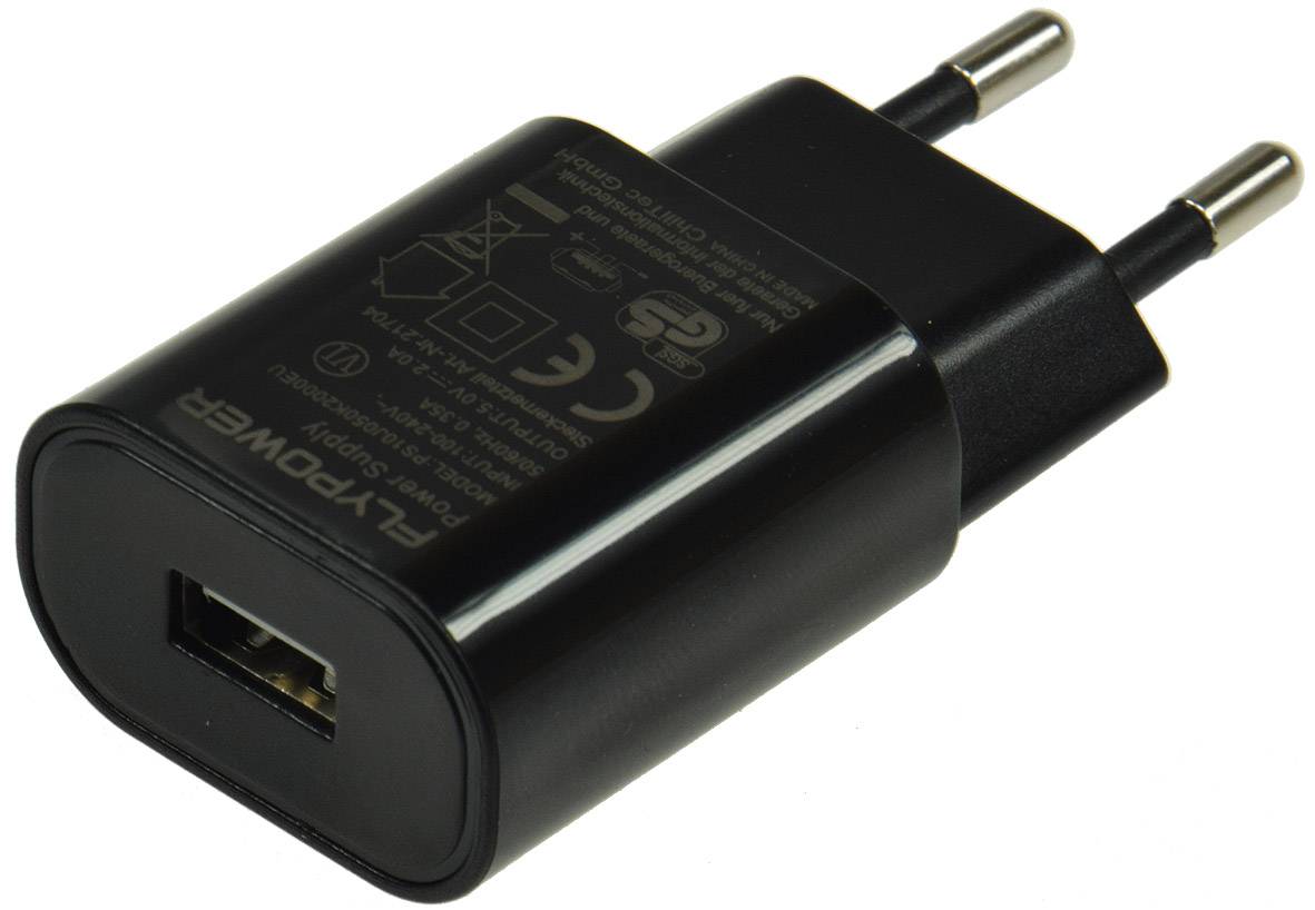 ChiliTec 21210 Stecker-Netzteil mit USB "CTN-0510" Ein 110-240V~, Aus 5V=, 1A, 5W, schwarz