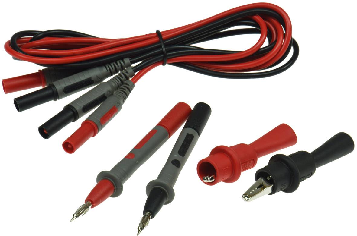 ChiliTec Profi Messgeräte Prüfleitungsset schwarz/rot 6 tlg.