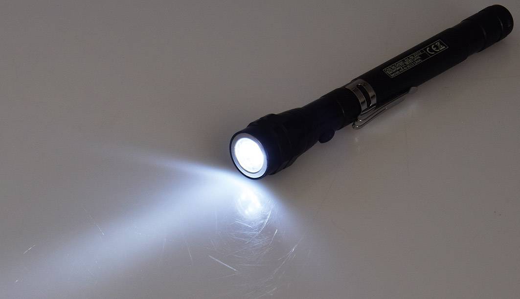 ChiliTec Teleskop Pick-Up Werkzeug mit LED Je 1 Magnet Kopf+Fuß, Schwanenhals