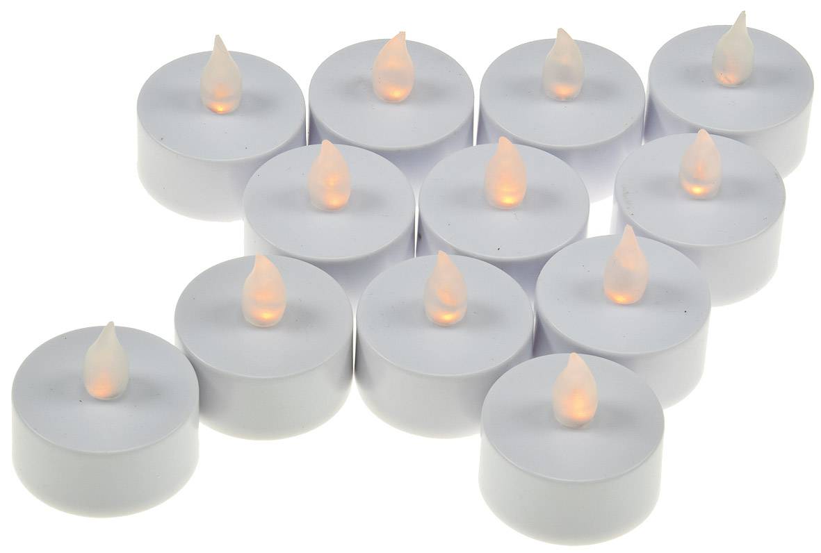 ChiliTec 21009 12er Set LED Teelicht / LED-Kerze flackerndes Licht wie echte Kerzen