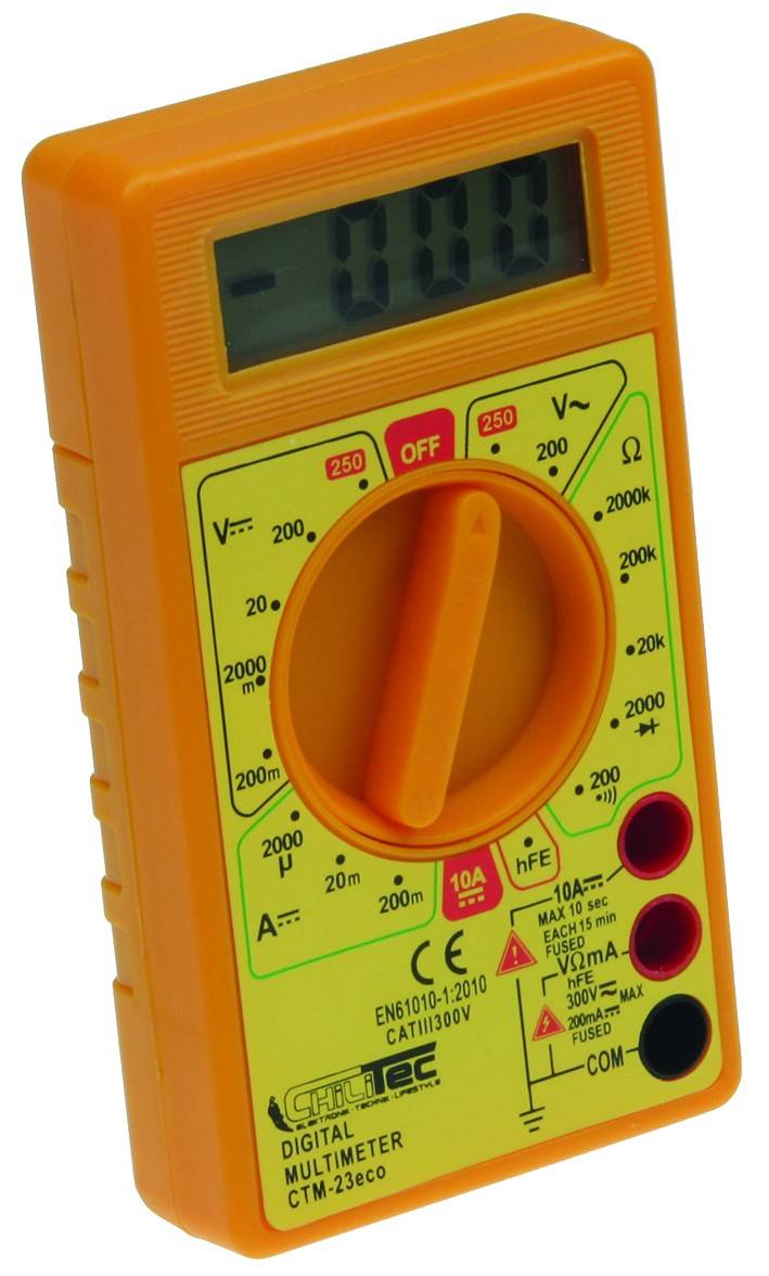 ChiliTec Digital Multimeter CTM 23 eco orange/gelb (Bulk)