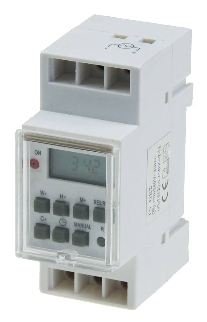 ChiliTec 20629 digitale Wochen-Zeitschaltuhr für Schalttafel-Einbau, 230V, max. 3500W