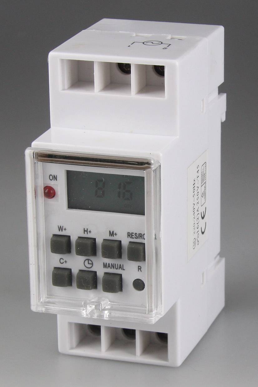 ChiliTec 20629 digitale Wochen-Zeitschaltuhr für Schalttafel-Einbau, 230V, max. 3500W