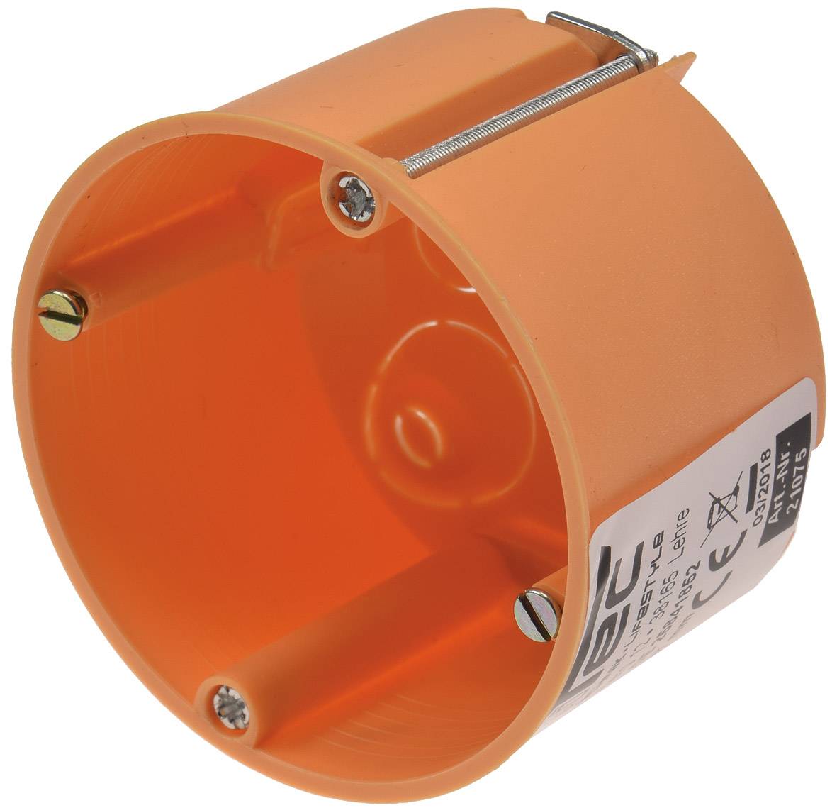 ChiliTec 21075 UP Hohlwanddose Ø 68 x 47mm inkl. Geräteschrauben, orange