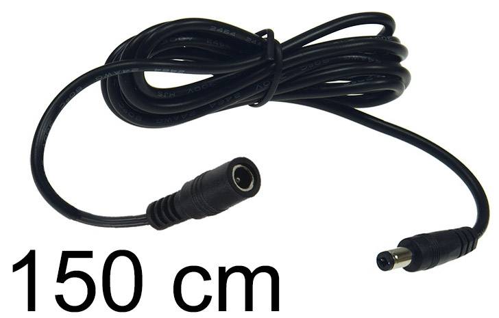 ChiliTec Verlängerungskabel für Netzteile 5,5 mm / 2,1 mm Stecker / Buchse 1,5 m