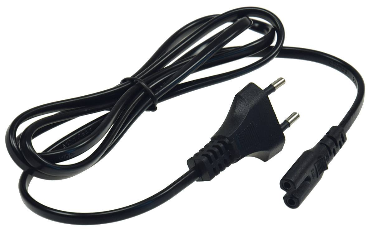 ChiliTec 18568 Netzkabel Eurostecker > Doppelnutstecker H03VVH2-F2G, 0,75 mm², 2,5A/250V, 1,5m