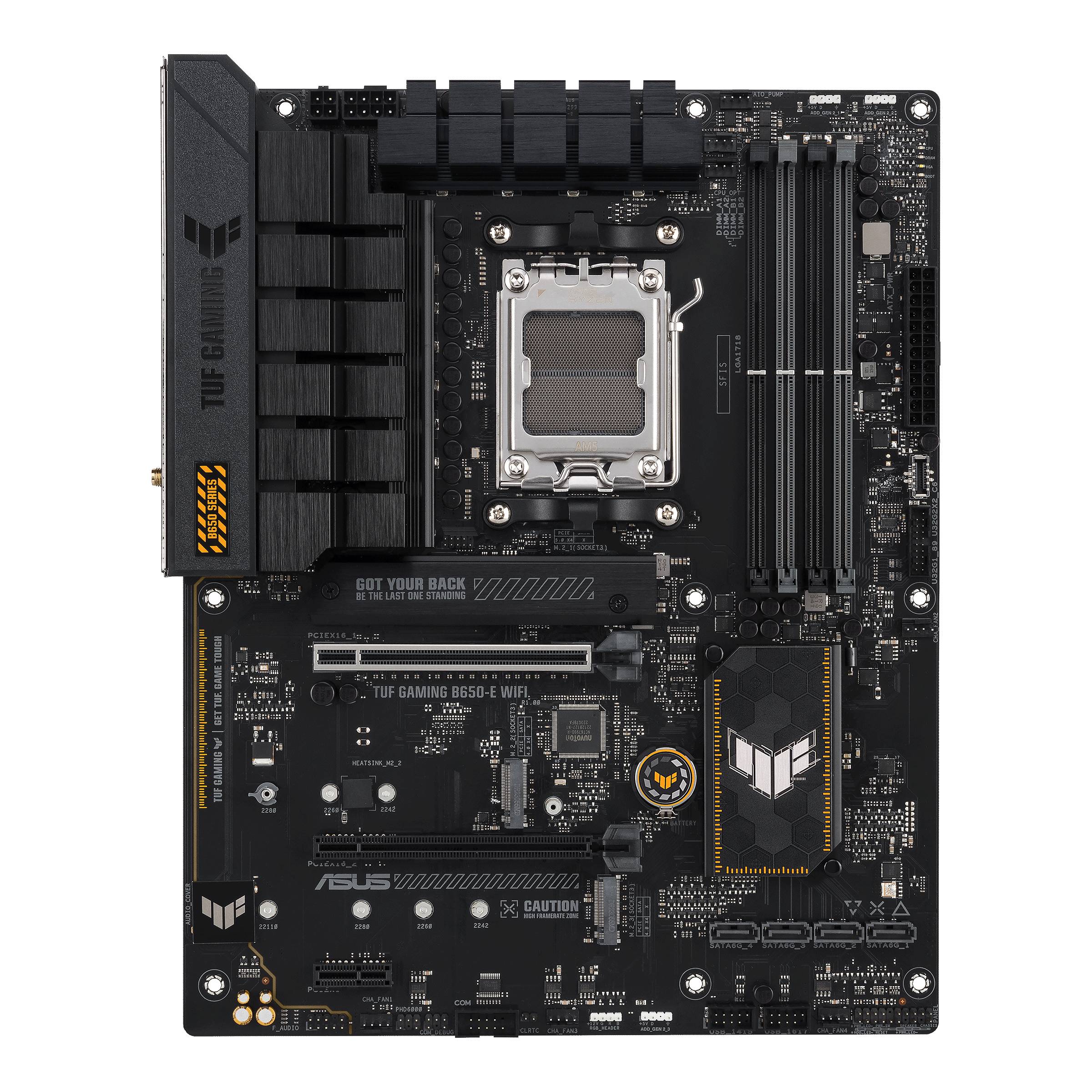 ASUS TUF GAMING B650-E WIFI - Motherboard - ATX - Socket AM5 - AMD B650 Chipsatz - USB-C Gen2, USB 3.1 Gen 2 - Wi-Fi 6E, Bluetooth - Onboard-Grafik