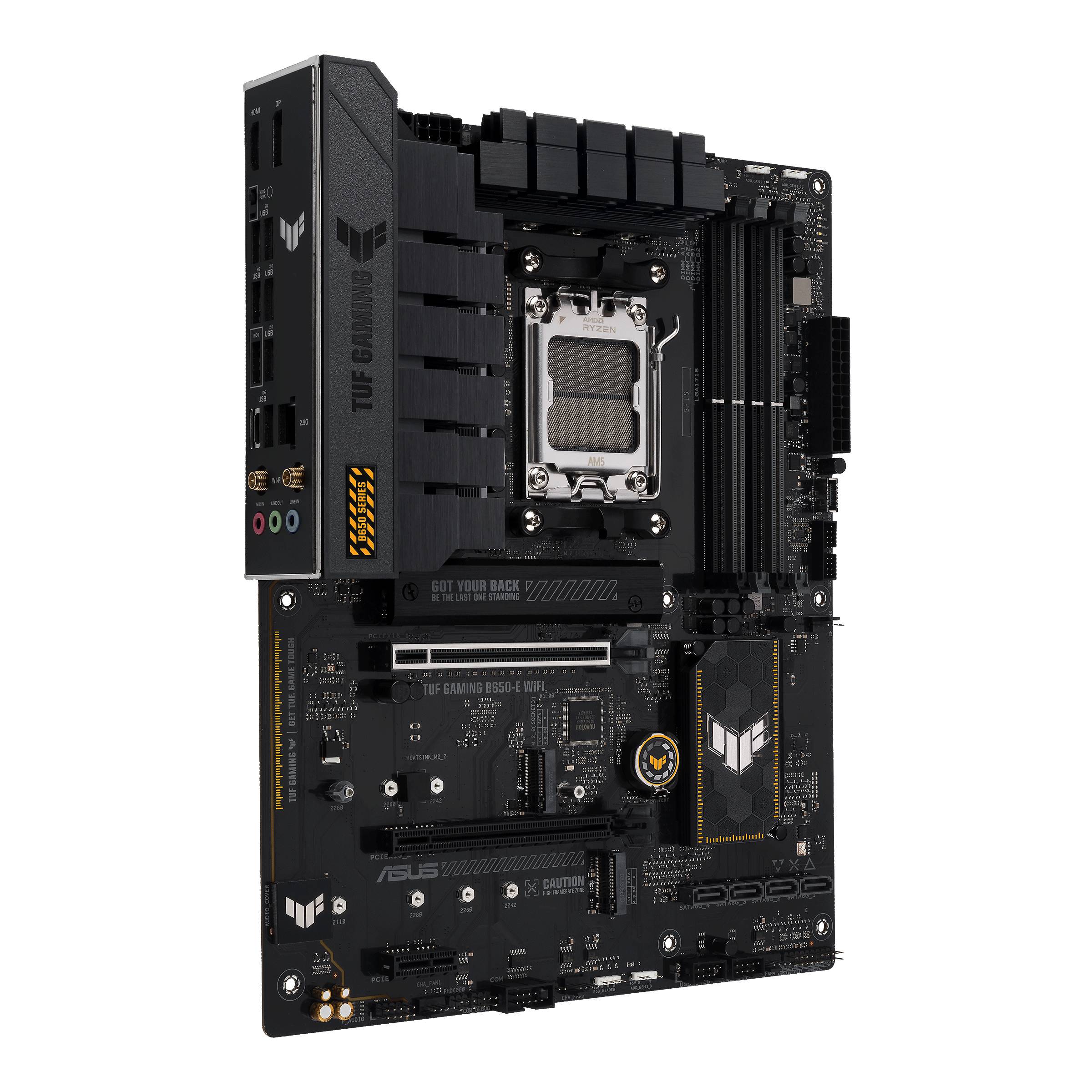 ASUS TUF GAMING B650-E WIFI - Motherboard - ATX - Socket AM5 - AMD B650 Chipsatz - USB-C Gen2, USB 3.1 Gen 2 - Wi-Fi 6E, Bluetooth - Onboard-Grafik