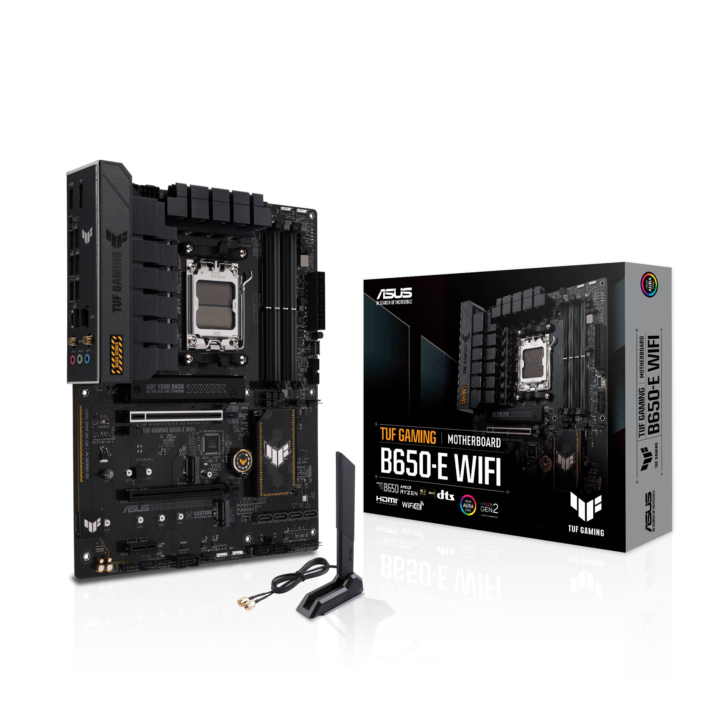 ASUS TUF GAMING B650-E WIFI - Motherboard - ATX - Socket AM5 - AMD B650 Chipsatz - USB-C Gen2, USB 3.1 Gen 2 - Wi-Fi 6E, Bluetooth - Onboard-Grafik