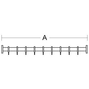 pba 01 Duschvorhangstange 1500mm aus Nylon