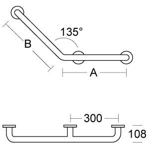 pba 01 Winkelgriff, fest 400x400mm, aus Nylon