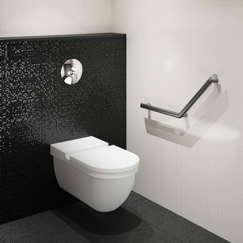 Delabie Winkelgriff 135° Be-Line® 400 x 400 mm anthrazit-metallic