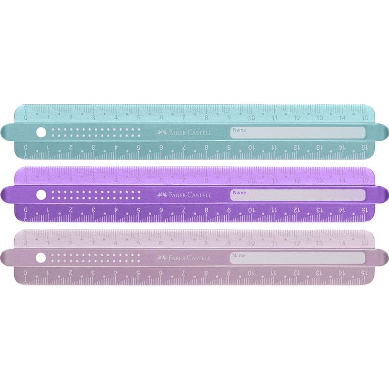 FABER-CASTELL Lineal SPARKLE, 150 mm, farbig sortiert