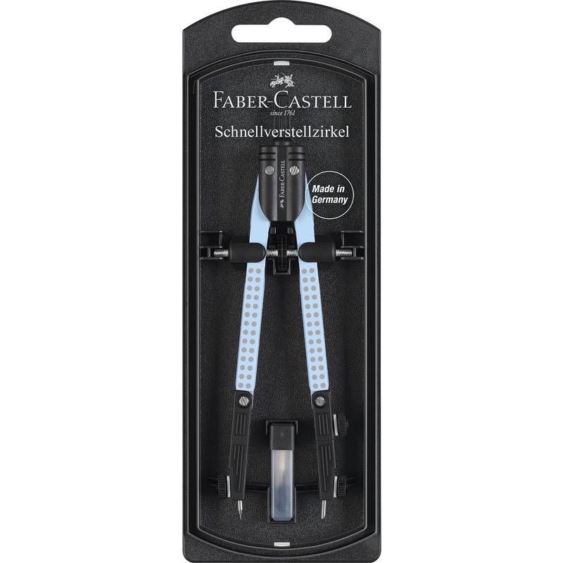 FABER-CASTELL Schnellverstellzirkel GRIP, hellblau