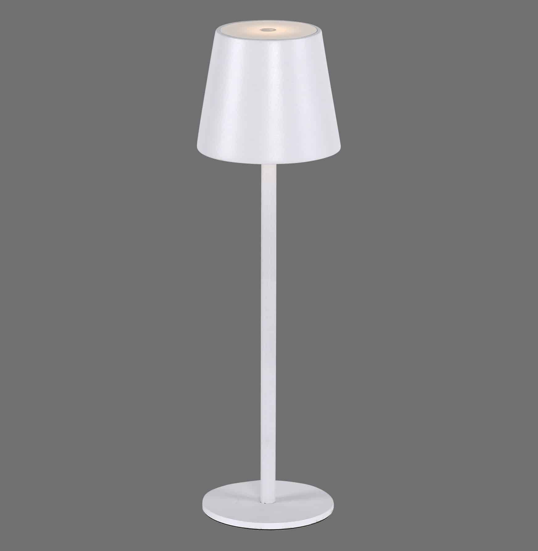 JUST LIGHT LED-Akku-Tischleuchte 19250-16 weiß, 2,5 W, 320 lm, 3000 K, IP54