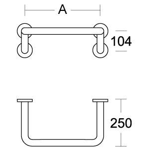 pba 01 Siphonbügel aus Nylon, 400mm