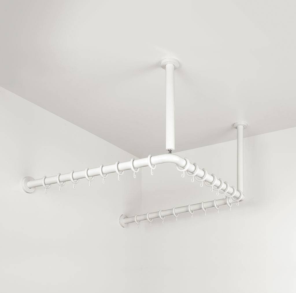 PBA Duschvorhangstange 1000 U-Form mit DA