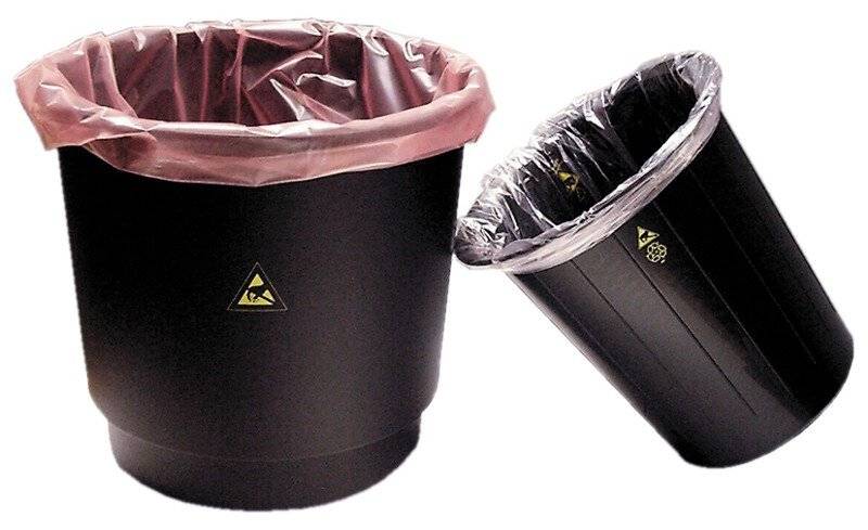 ESD Mülleimer, rund, 35 Liter