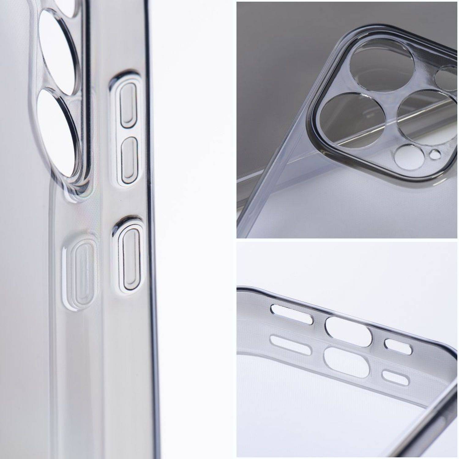 1,5 mm BOX PREMIUM Hülle kompatibel mit HONOR 100 5G transparent schwarz