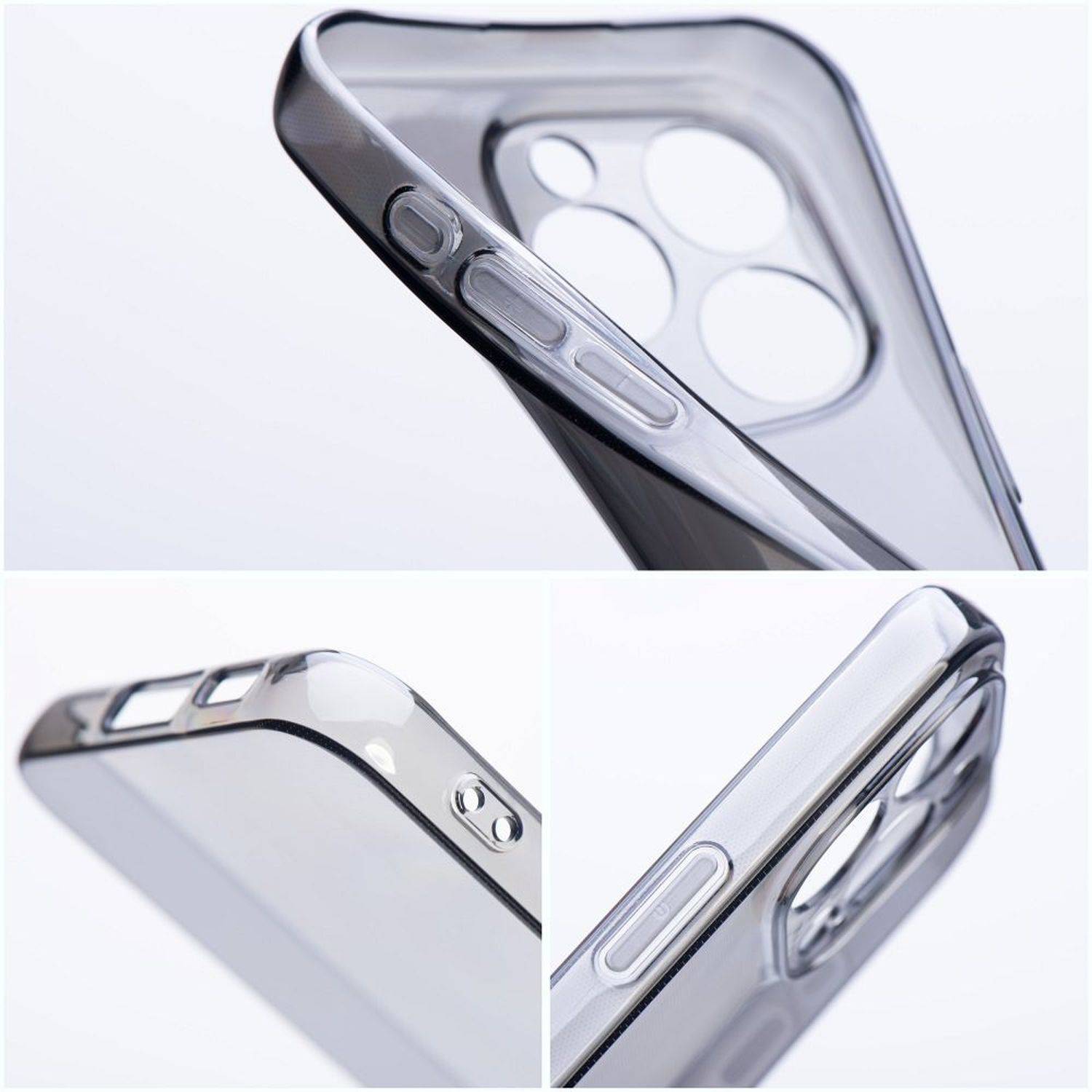 1,5 mm BOX PREMIUM Hülle kompatibel mit HONOR 100 5G transparent schwarz