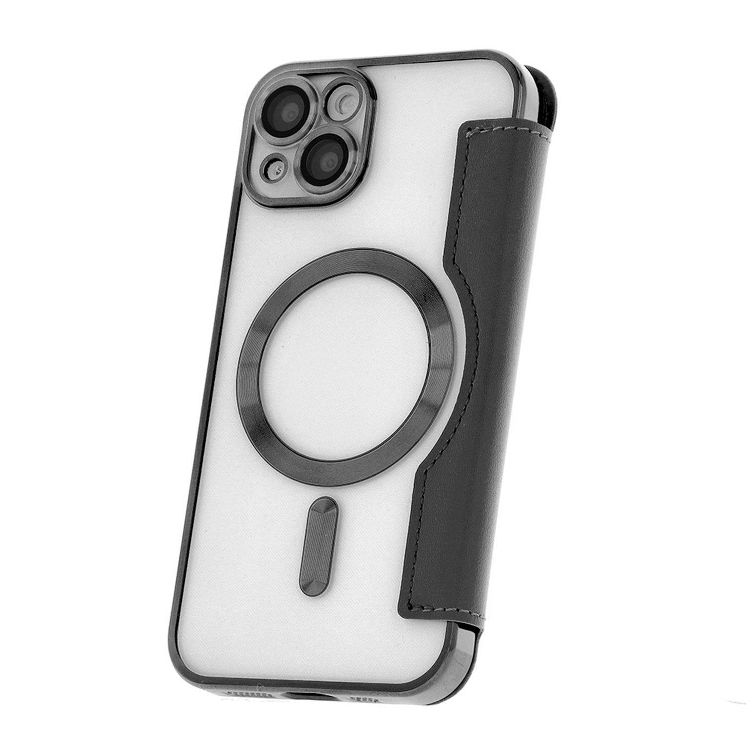 Smart Chome Mag Case Handyhülle MagSafe Tasche kompatibel mit iPhone 15 Pro Schwarz