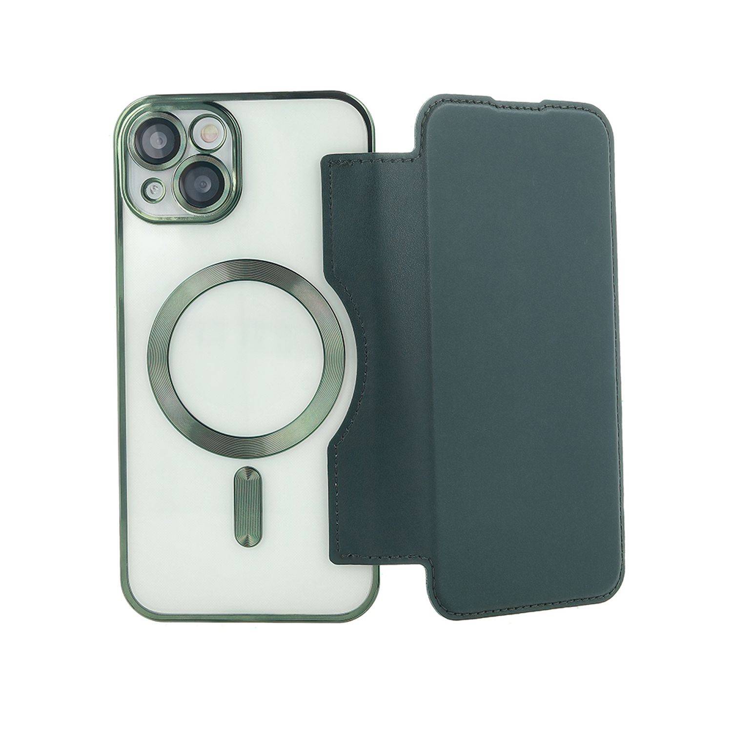 Smart Chome Mag Case Handyhülle MagSafe Tasche kompatibel mit iPhone 15 Plus Grün