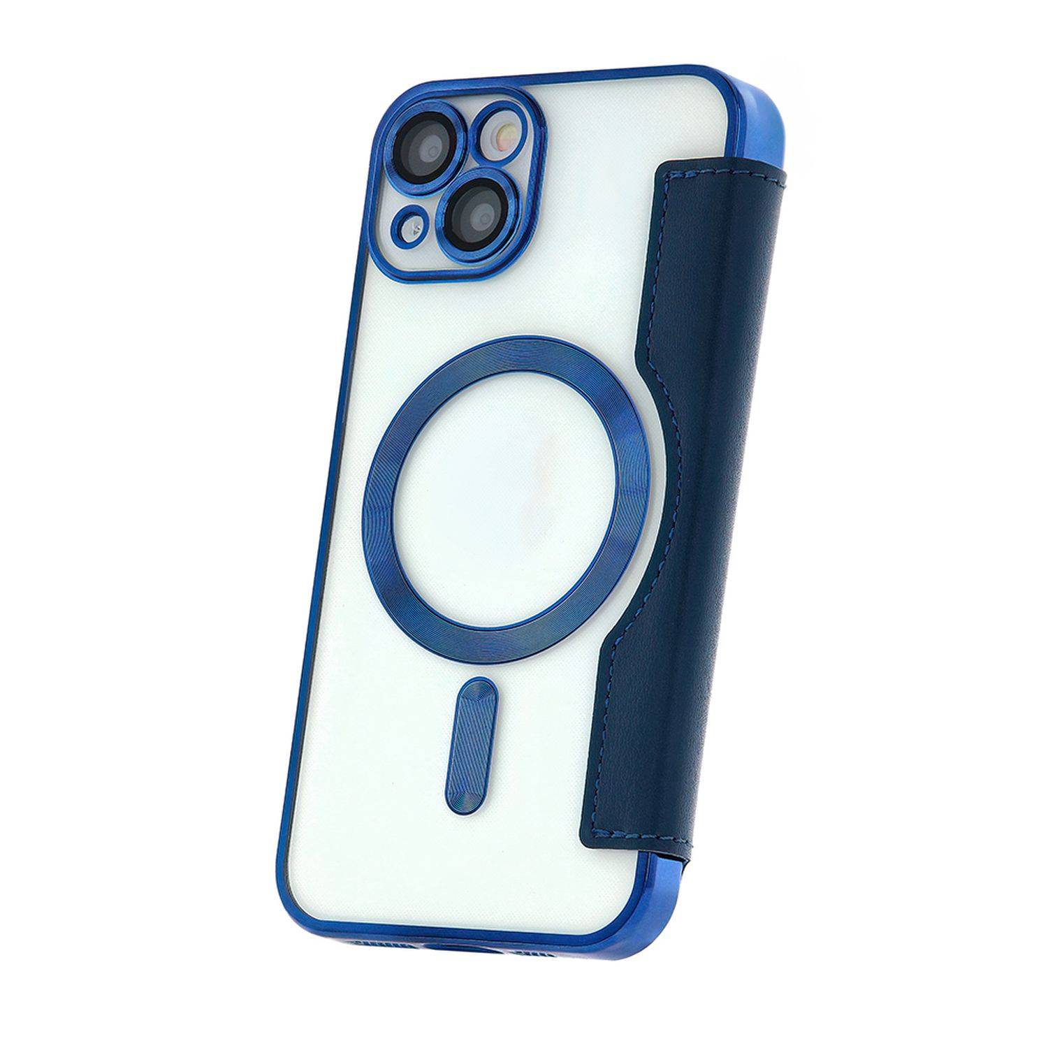 Smart Chome Mag Case Handyhülle MagSafe Tasche kompatibel mit iPhone 15 Pro Blau