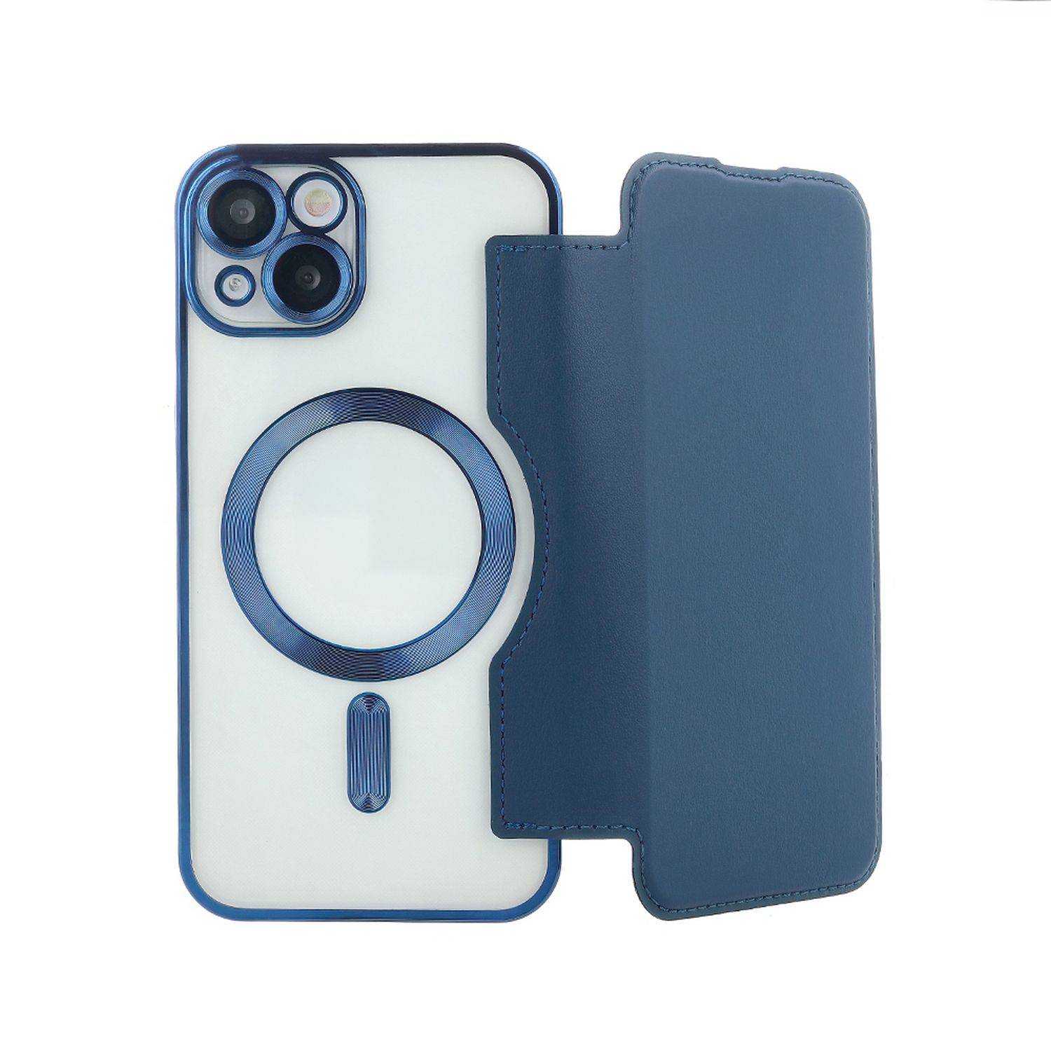 Smart Chome Mag Case Handyhülle MagSafe Tasche kompatibel mit iPhone 15 Blau