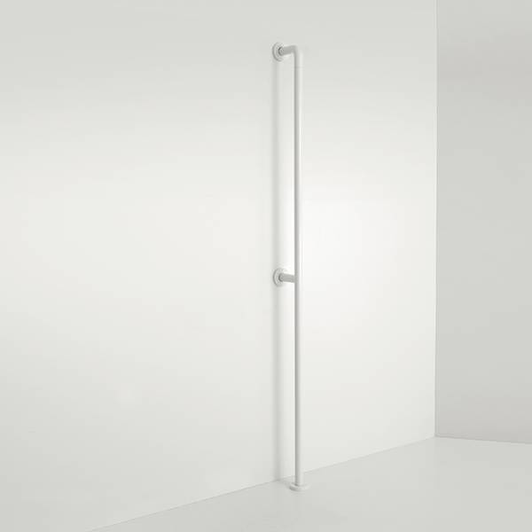 pba 01 Haltegriff, vert. Boden-/Wand- montage mit Mittelstütze, Nylon, 1860mm
