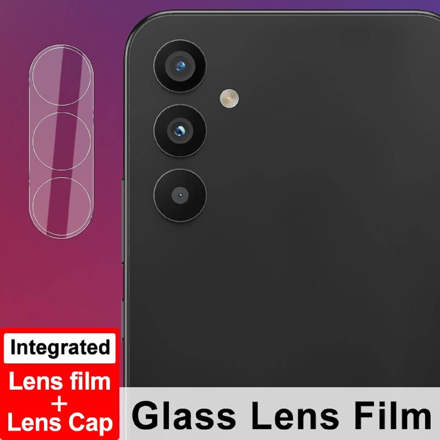 2x Kamera 9H Panzerhartglas für Samsung Galaxy A34 3D KLAR ECHTES TEMPERED Panzerglas Kameraglas Kamerhartglas Kameraschutzglas Schutzglas