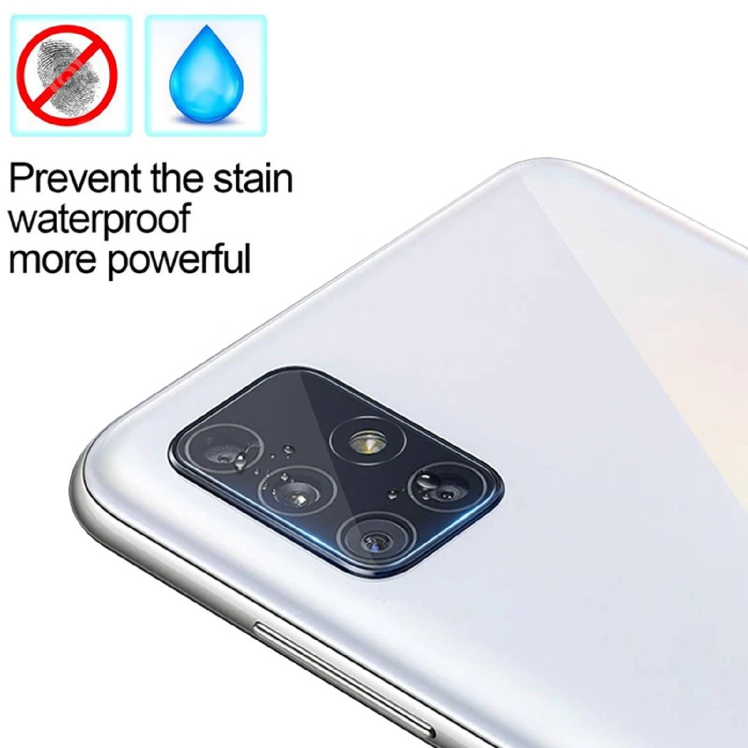 Kopie von 1x Kamera 9H Panzerhartglas für Samsung Galaxy A51 3D KLAR ECHTES TEMPERED Panzerglas Kameraglas Kamerhartglas Kameraschutzglas Schutzglas
