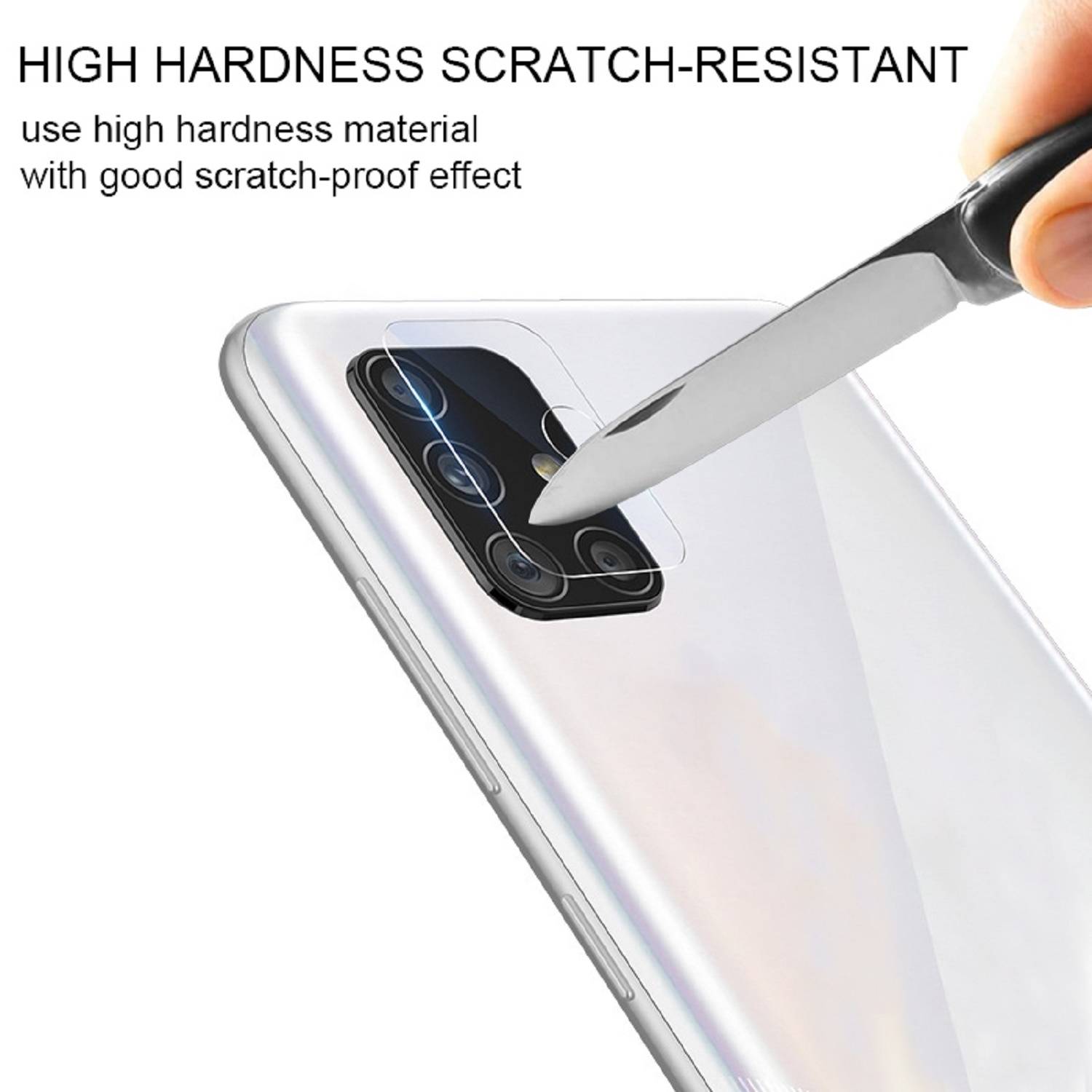 Kopie von 1x Kamera 9H Panzerhartglas für Samsung Galaxy A51 3D KLAR ECHTES TEMPERED Panzerglas Kameraglas Kamerhartglas Kameraschutzglas Schutzglas