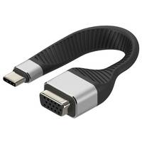 USB-C-zu-VGA-Adapterkabel mit schwarzem flexiblem Körper und Metallsteckern