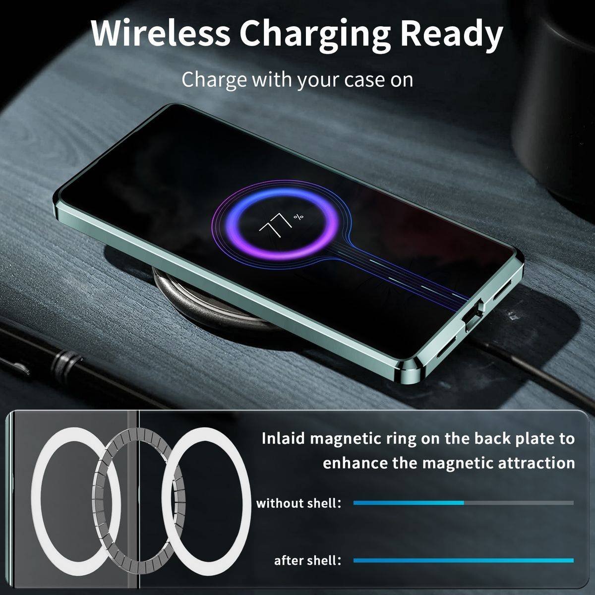 Für Samsung Galaxy S24 Ultra Magsafe Frosted Metall Case Cover Schutz Tasche Grün