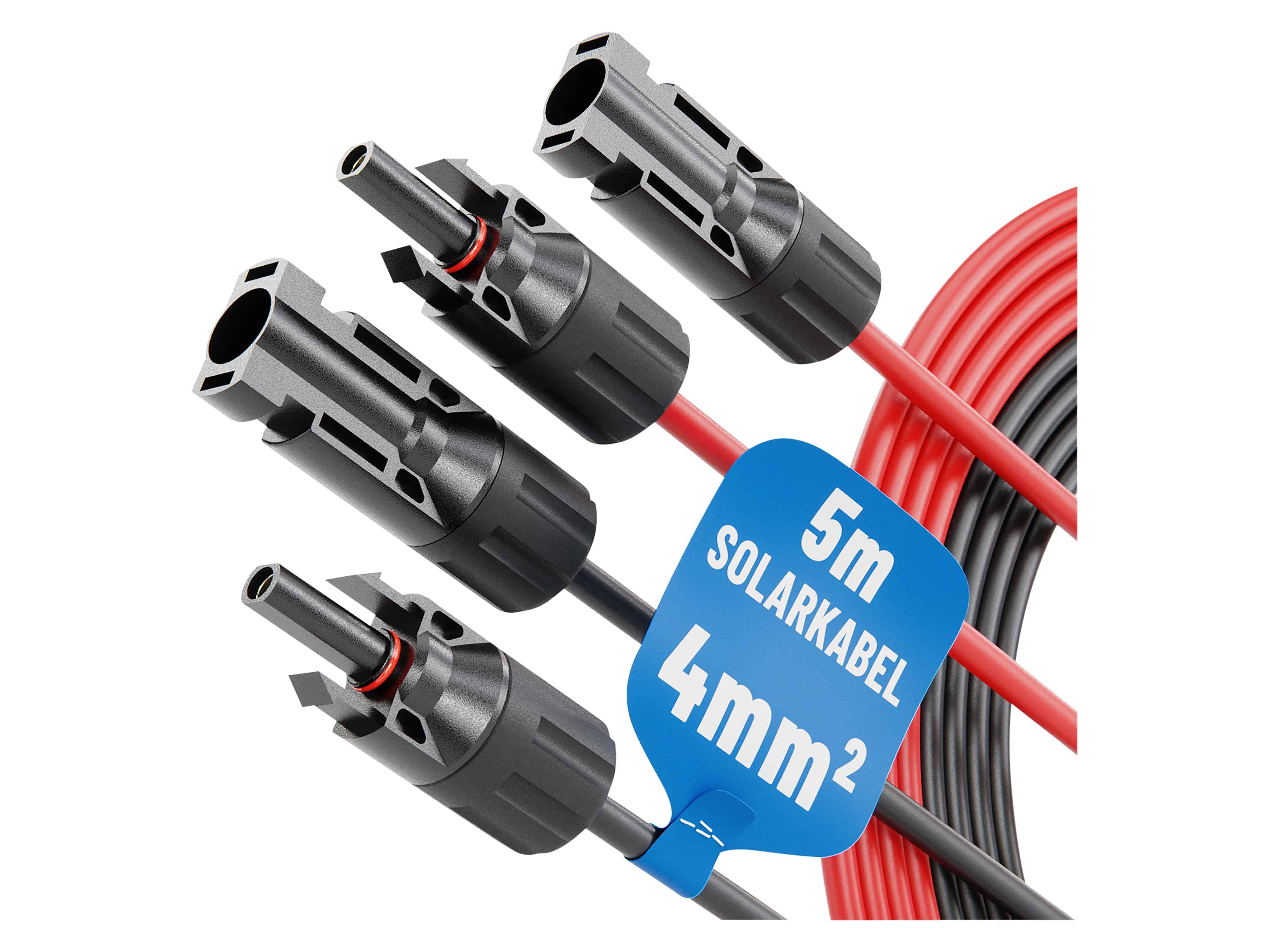ABSINA Solarkabel-Set 910002, MC4, 2x 5 m, 4 mm²