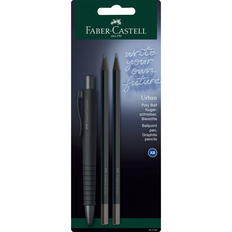 FABER-CASTELL Schreibgeräte-Set POLY BALL URBAN, schwarz