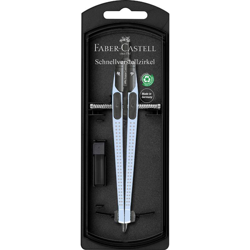FABER-CASTELL Schnellverstellzirkel GRIP, hellblau