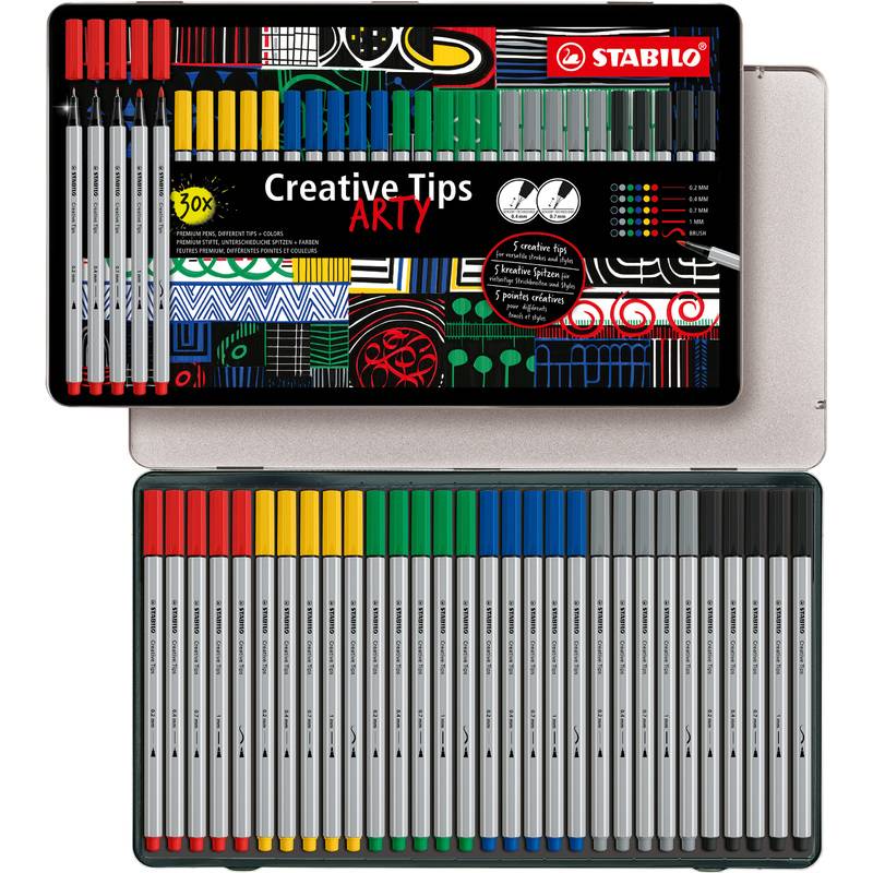 STABILO Creative Tips ARTY CLASSIC, 30er Metalletui