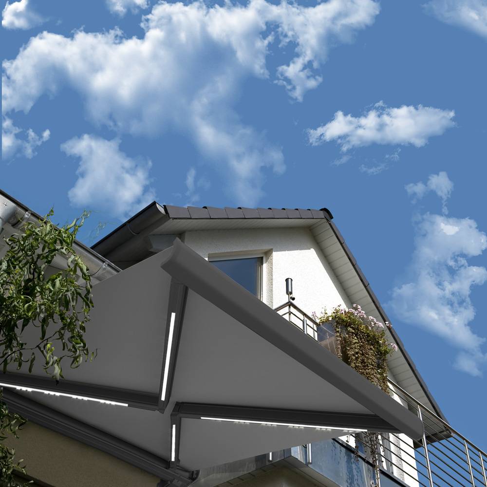 VOLLKASSETTENMARKISE ELOS - Farbe: Anthrazit, Größe: 585 x 300 cm