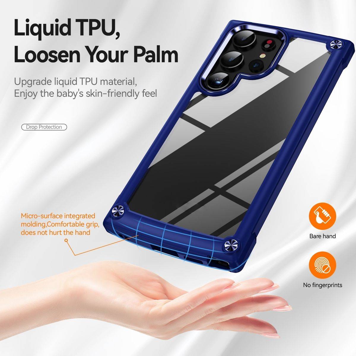 Für Samsung Galaxy S24 Ultra Schock TPU / PC verstärkte Ränder Hülle