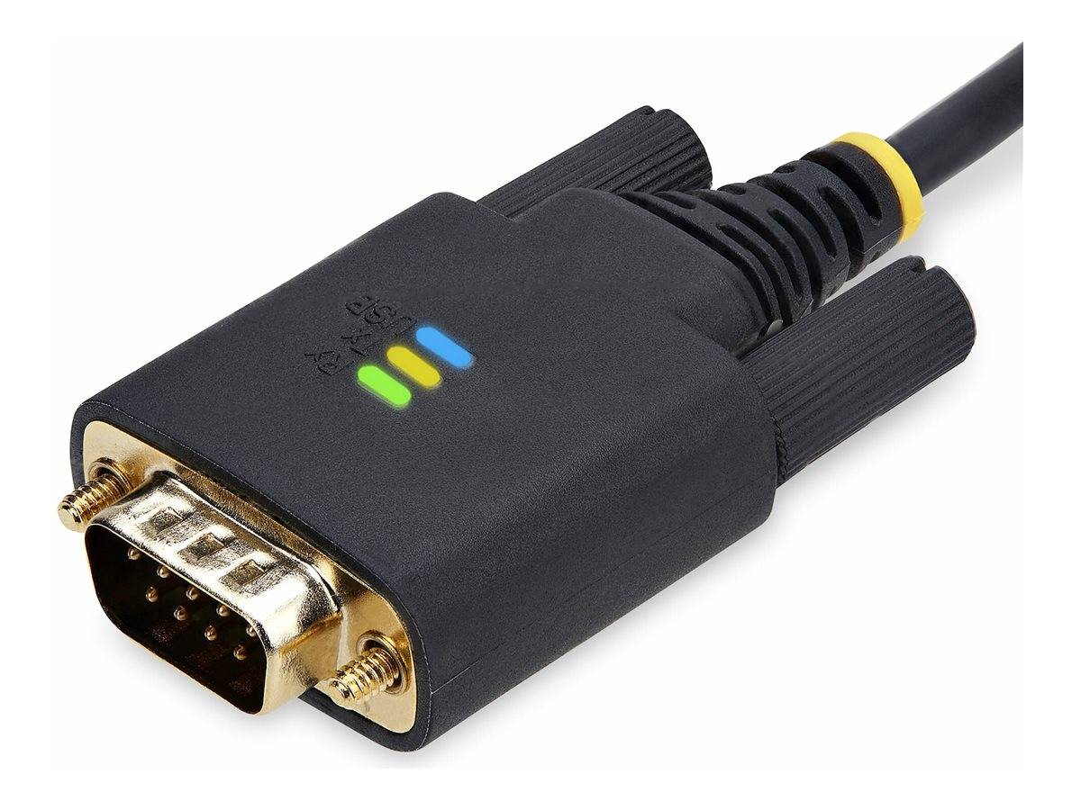StarTech.com 10ft (3m) USB to Serial Adapter Cable, Interchangeable DB9 Screws/Nuts, COM Retention, USB-A to DB9 RS232,
