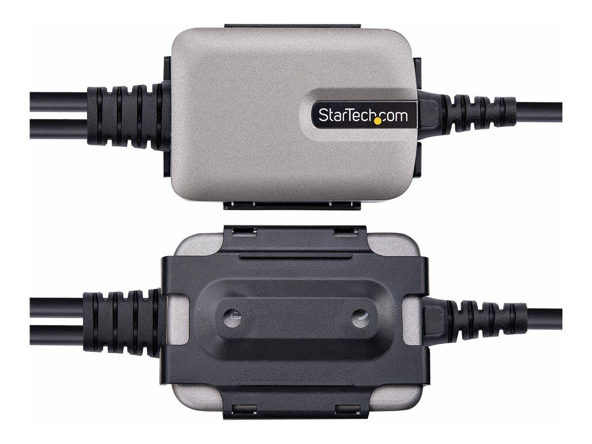 StarTech.com 2ft (60cm) 2-Port USB to Serial Adapter Cable, Interchangeable DB9 Screws/Nuts, COM Retention, USB-A to DB9