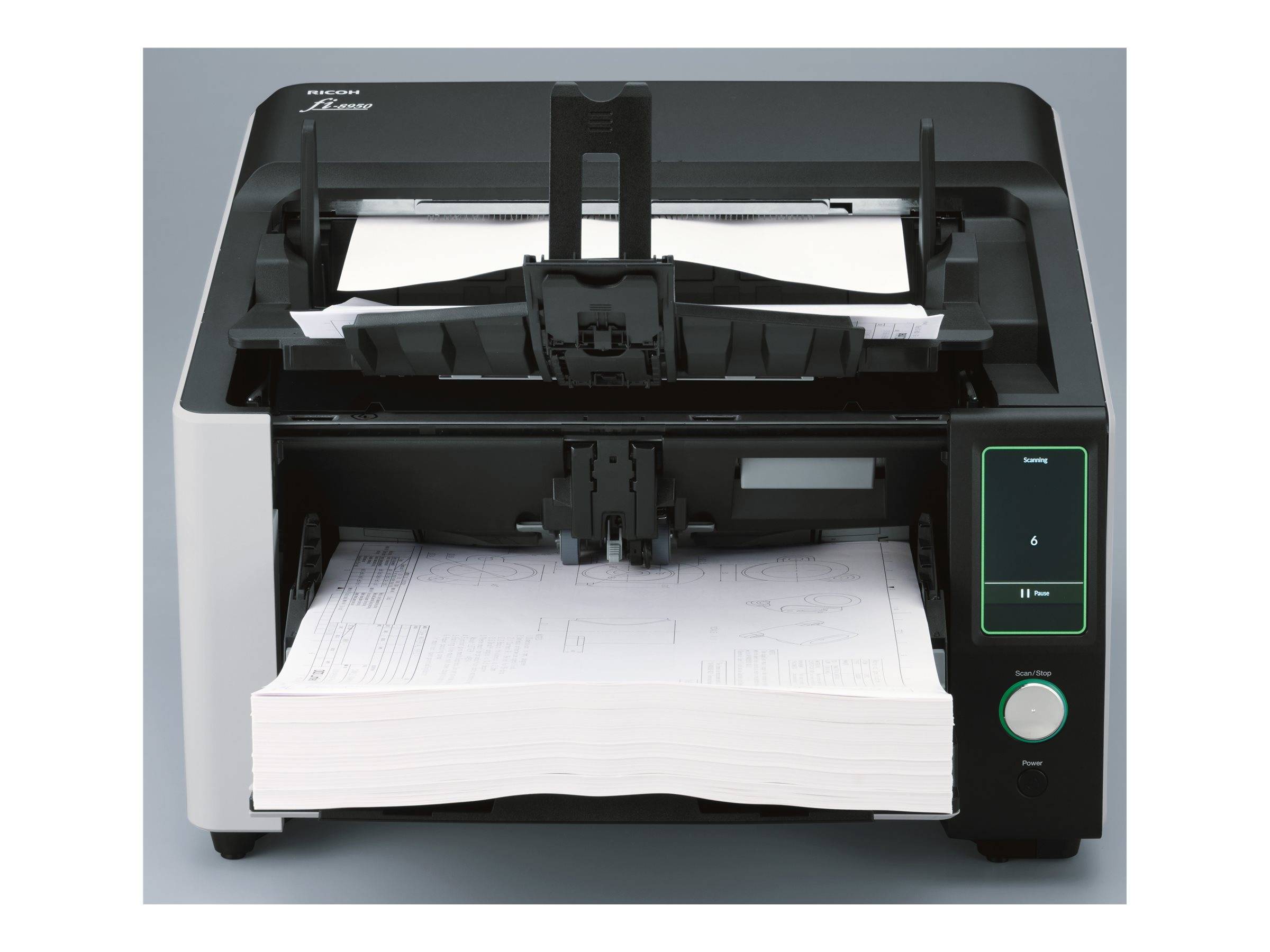 Ricoh fi-8950 - Dokumentenscanner - Dual CIS - Duplex - 305 x 431.8 mm - 600 dpi x 600 dpi - bis zu 150 Seiten/Min. (ein