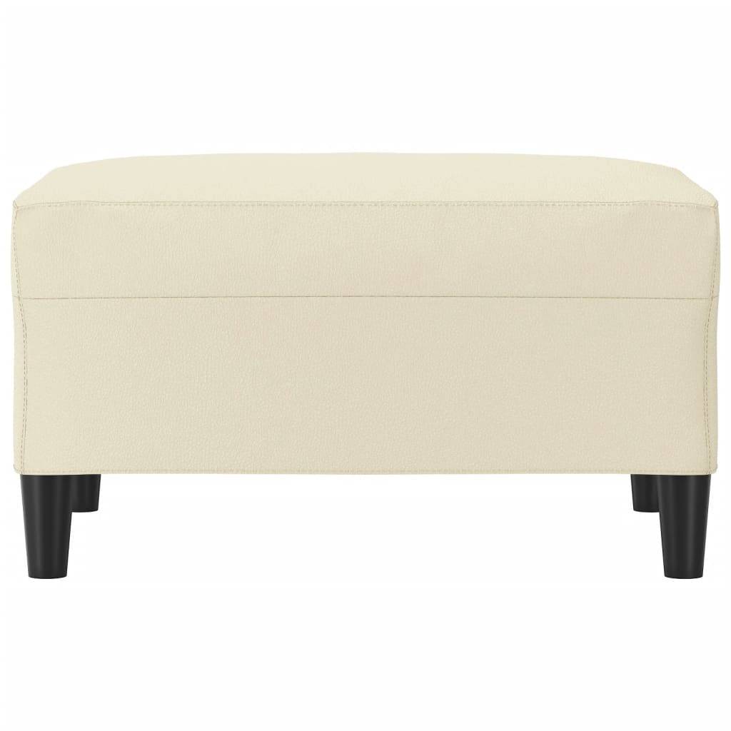 vidaXL Fußhocker Creme 70x55x41 cm Kunstleder