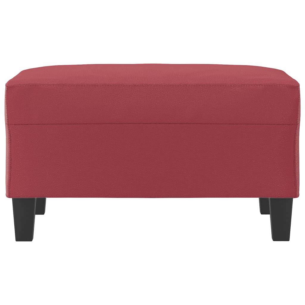 vidaXL Fußhocker Weinrot 70x55x41 cm Kunstleder