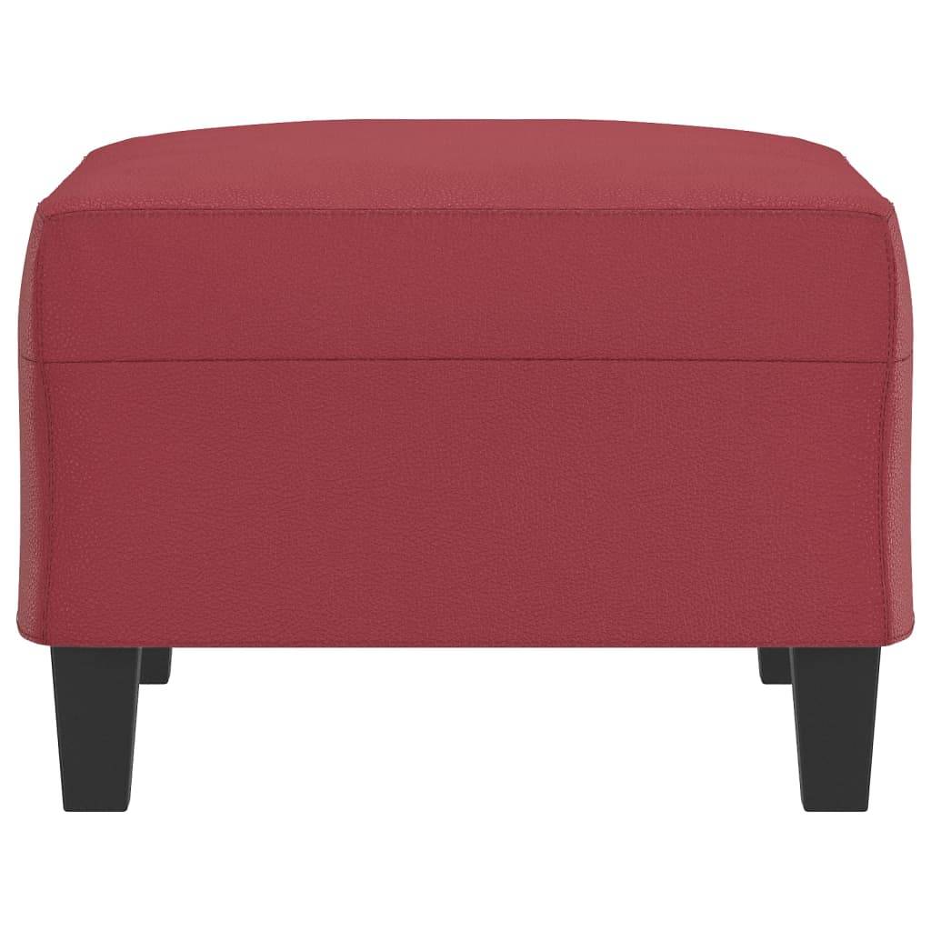 vidaXL Fußhocker Weinrot 70x55x41 cm Kunstleder