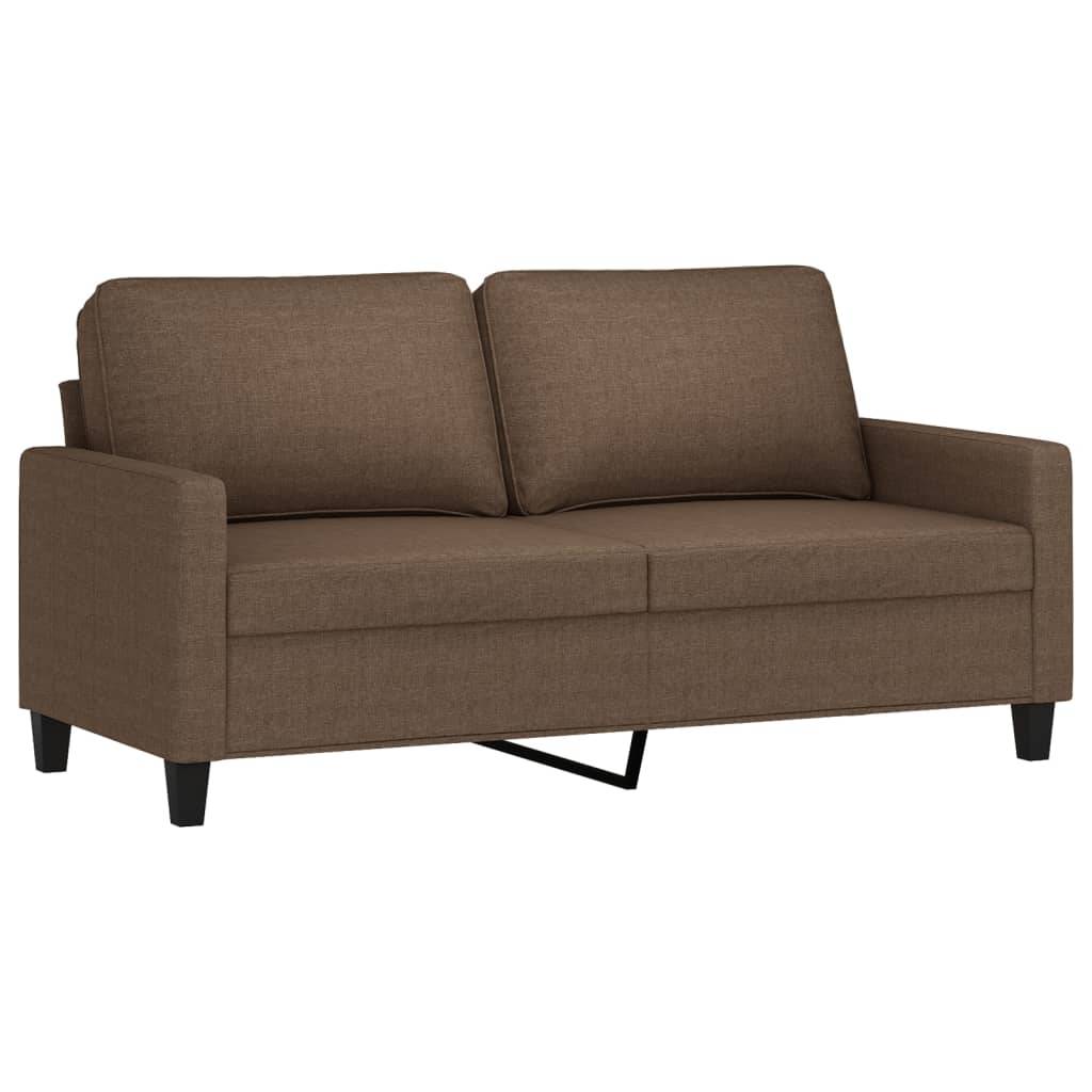 vidaXL 2-Sitzer-Sofa Braun 140 cm Stoff
