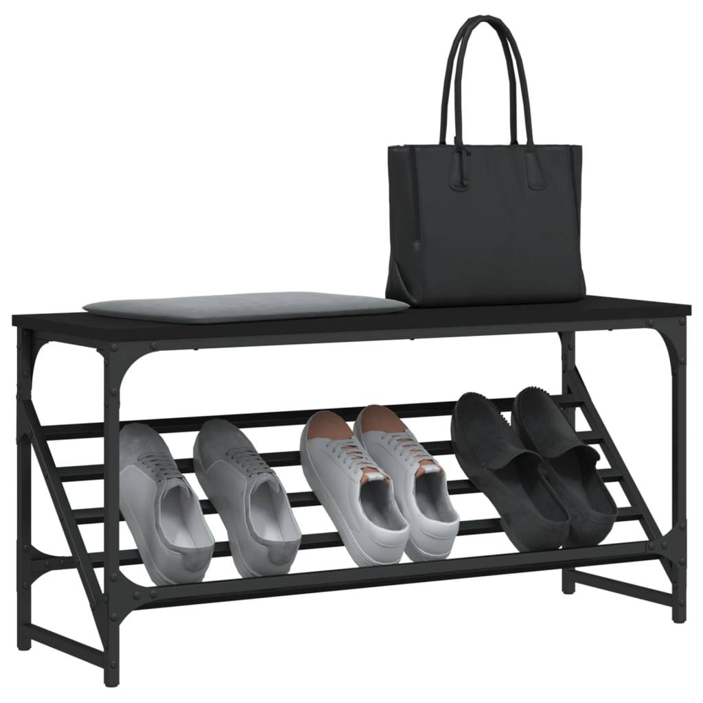 vidaXL Schuhregal Schwarz 90x30x45 cm Holzwerkstoff